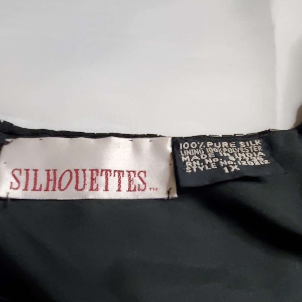Vintage Black Silhouettes Sequin Top Size 1x - Picture 4 of 10
